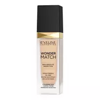 Eveline Cosmetics Wonder Match, Flawless Skin-Perfecting Finish, Liquid Foundation, 11 Almond, 30 ml