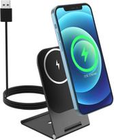 Swissten Magnetic Wireless Charger Stand 15W (MagSafe Compatible)