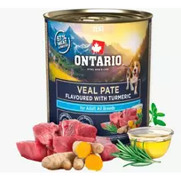 Ontario Dog food – Veal Pate Flavoured with Turmeric, 800 g
