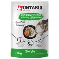 Ontario Canned cat food – Herb Chicken with Shrimp, Rice, and Rosemary, 80g