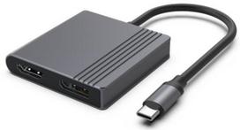 Gembird USB-C to HDMI + DP 4K 60Hz Docking Station, black, 18cm