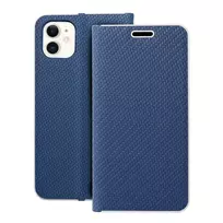 OEM LUNA Book Carbon book-style phone case for iPhone 11, blue