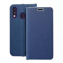 OEM LUNA Book Carbon book-style phone case for Samsung Galaxy A40 (A405), blue