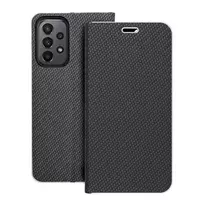 OEM LUNA Carbon book type phone case for Samsung Galaxy A23 5G (A236) black