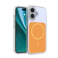 Etteri Hidden Pearl Epoxy Mag phone case for iPhone 16 orange