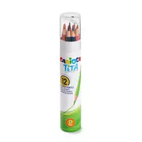 Carioca Colorful crayons TITA + sharpener, PaperTube, 12 pieces