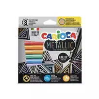 Carioca Flomasteri Metallic Fine Marker Box of 8