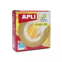 Apli Double-sided adhesive tape, 15mm x 10m, transparent