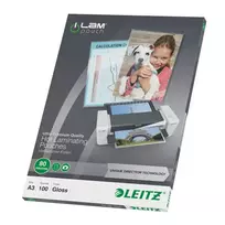 LEITZ Laminating pouch, A3, 303x426 mm, 80 mic, UDT, 100 pcs/pack.