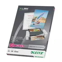 LEITZ Lamination pocket, A3, 303x426 mm, 125 micron, UDT, 100 pieces/pack.