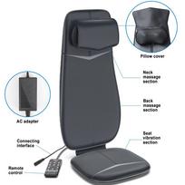 RENPHO Neck Back Massage Cushion S nugaros ir kaklo masažinė sėdynė, šildymas, vibracija, 8 masažiniai mazgai, juoda