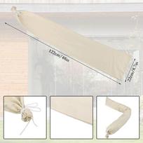 Beige Long Canvas Bags Flood-proof Sandbags Thickened High Flexibility With Tied Elastic Bands Longer Reusable Waterproof