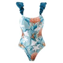 New One-piece Two-piece Sexy Swimsuit Women's French Retro Chiffon Skirt Swimsuit Set S