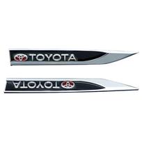 2pcs Metal Car Fender Side Wing Blade Badge Emblem Sticker for Toyota Corolla Camry RAV4 LANDCRUSER Highlander Wish Accessories