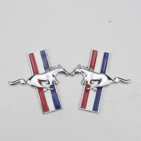 Automobilio lipdukas Ford 1 pora 8.5x9CM Bėgantis arklys Logotipas Durų Sparnelio Ženklelis Lipdukas Automobilio lipdukas Mustangui focus Fiesta Kuga edge Sh juoda