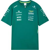 Puma × Aston Martin Aramco Collaboration Replica F1 Racing Crew Neck Casual Sports Short Sleeve T-Shirt Unisex Tops 713889-01 L