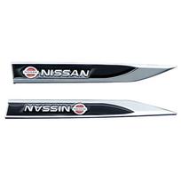 2 vnt. 3D metalinis automobilio sparno šoninis sparnas ašmenys emblema lipdukas Nissan J10 X-Trail Qashqai Juke Leaf Micra NOTE Patrol priedams
