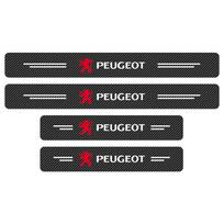 Automobilio durų plokštelės Anglies pluošto slenksčio apsaugos lipdukai Peugeot 408 4008 308 3008 Rifter 5008 508 2008 208 301 RCZ juoda