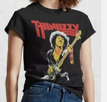 Thin Lizzy grafinis marškinėlis juodas unisex medvilninis marškinėlis unisex marškinėlis XXXL brown