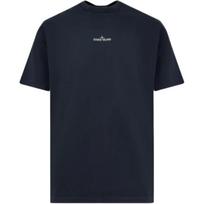 Stone Island Raidės Apvalus Kaklas Trumpomis Rankovėmis Marškinėliai Vyriški Viršutiniai Drabužiai Mėlyni K2S152100037S0241-V0020 XXL