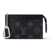 LOUIS VUITTON Voyage monograminė drobinė rankinė su užtrauktuku, įprasta, juoda Gift box set (basic set+original box) juoda