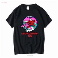 RARE Vintage 90s KOOL AID SHARKLEBERRY FIN Promo T shirt Size XL USA MADE WHITE long or short sleeves vintage Washed Versatile S