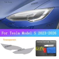 Skirta Tesla Model S -2026 Automobilio Priekiniam Galiniam Žibintui TPU Skaidri Šarvuota Apsauginė Plėvelė Priekiniam Žibintui Juoda Galinio Žibinto Auksinė Dangtelio Plėvelės F Transparent