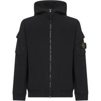 „Stone Island“ logotipo gobtuvo užtrauktuko ilgomis rankovėmis vyriška striukė, juoda K2S156100009S0A20-V0029 S