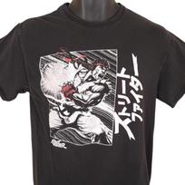 Ryu Street Fighter T-shirt Vyriškas Dydis Vidutinis Juodas Capcom Japonijos Kovinis Žaidimas S
