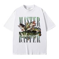 Meškeriojimo meistras Ešerių žvejyba Žvejys Juokingas Mėmės Grafinis T-shirt Vyriškas Laisvalaikio T-shirt Trumpomis Rankovėmis Vintage Vasaros Pop T-shirts S
