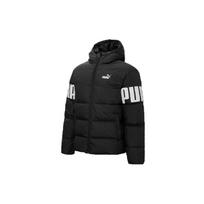 Puma Color-Block Logo Print Hooded Down Jacket Men Outerwear Black 848172-51 S