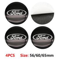 Automobilio lipdukai 4 vnt. 56/60/65 mm Automobilio ratų centrinių dangtelių lipdukai Ženklelis Ford Fiesta Mondeo Explorer Focus Mondeo Escape Kuga M 56mm juoda