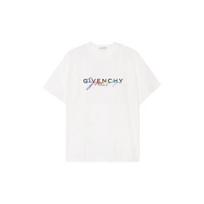 Givenchy Raidžių Spaudos PARIS Laiskiniai Marškiniai Vyriški Balti XXXL