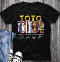 Toto Grupės Narių Parašų Marškinėliai Pilno Dydžio S-5XL Unisex Marškinėliai M gray