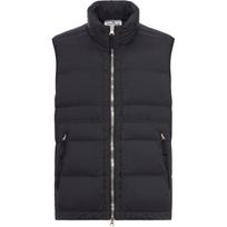 Stone Island Logotipas Apykaklė Užtrauktukas Be Rankovių Liemenė Unisex Liemenės Juoda K2S15G100007S0028-V0029 M