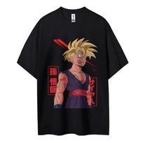 Vasarinis trumpomis rankovėmis marškinėlis 2026 Dragon Ball Periferinis spausdinimas Gohan Klasikinė animacija Vyriškas ir moteriškas madingas marškinėlis M black