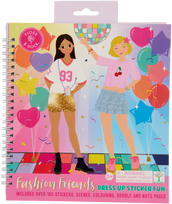 Knygelė su 100 lipdukų Dress up, gimtadienyje