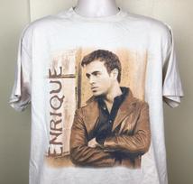 VINTAGE Enrique Iglesias Dainininkas Lotynų Pop Muzika Medvilninis Baltas S-5XL Marškinėliai TT684 Unisex Marškinėliai XL