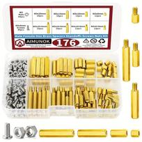 176pcs Hex Male-Female Motherboard Standoffs Brass Brass Standoff Spacer  Laptop Repair 176pcs