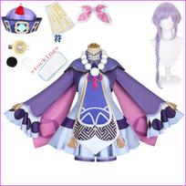 Žaidimas Projektas Qiqi Cosplay Kostiumai Anime Figūrėlė Vestido Zombės Mergaitės Suknelė Helovino Kostiumai Moterims Kostiumas Perukas M-(Costume+Wig)