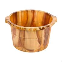 Pėdų vonios statinė su apvaliomis rankenomis, skirta suaugusiems kojų mirkymui Brown Height 23cm