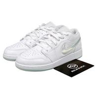 Air Jordan 1 Low SE GS Blizgantis Swoosh Retro Kėdainiai FQ9112-100 EU 38