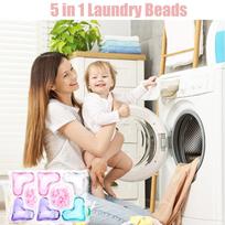 5 In 1 Laundry Beads, Super Clean Scented Laundry Beads, Long Lasting And Softener, Deep Cleaning Laundry 50 Capsules 400ml One Size