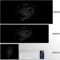 Gaming Mouse Pad HD Print Dark Girl Large Mousepad XXL Rubber Desk Mat for Gamer Desktop Decoration Lock Edge Cool  Mause Mats 600x300x3mm