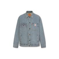 Levis Dryžuotas Vintage Laisvalaikio Džinsinis Striukė Vyriški Viršutiniai Drabužiai Pilka Mėlyna A4820-0007 L