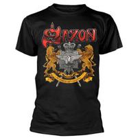 26 Saxon 40 Years Of British Metal S M L XL XXL T-Shirt Official Band Tshirt Unisex T-Shirt XXXL