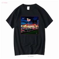 „In N Out Burger Las Vegas 2 Palm Trees“ klasikiniai automobiliai balti marškinėliai, S dydžio, vintažiniai, skalbti, tamprūs, laisvalaikio, unisex stiliaus. S red