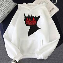 Stranger Things spausdintas džemperis su gobtuvu, su vilnos pamušalu, vyriški, moteriški, unisex drabužiai, oversized, Y2K stiliaus džemperis 4XL