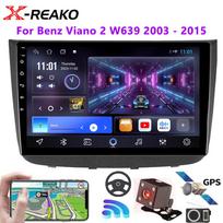 „Android Auto Carplay“ automobilio radijo daugialypės terpės grotuvas, skirtas „Mercedes-Benz Vito 2 W639 Viano 2“ 2003–2015 m. Navigacijos GPS 4G+WIFI BT 1+32+4led