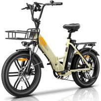 KAISDA K201 Visureigis Sulankstomas Elektrinis Dviratis Su Sėdyne 36V20.8AH 350W Elektrinis Dviratis 20 Colių Visureigių Padangos Miesto Kelionėms Suaugusiųjų E-Dviratis balta